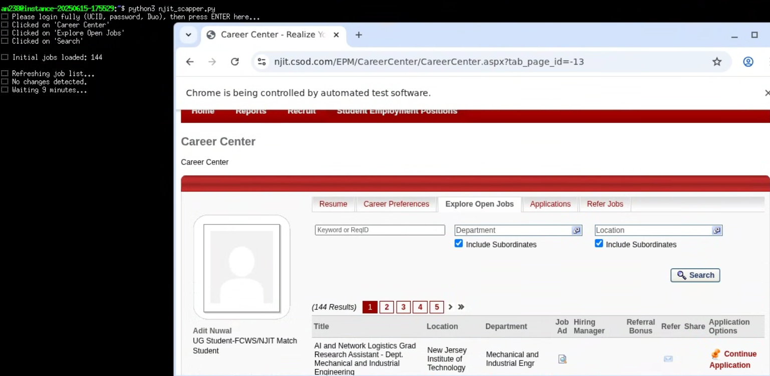 NJIT Job Monitoring System